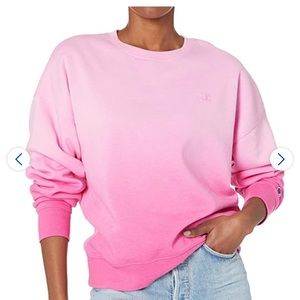 Ombré pink champion crew neck sweatshirt
